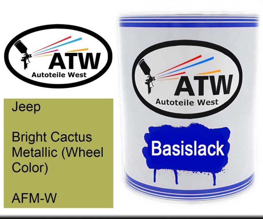 Jeep, Bright Cactus Metallic (Wheel Color), AFM-W: 1L Lackdose, von ATW Autoteile West.